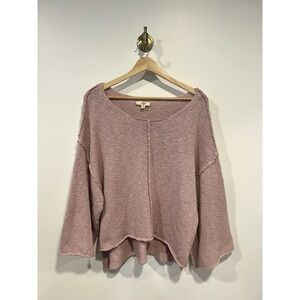 entro Light Pink Oversized Boxy Knit Sweater